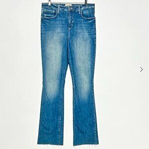 L'Agence Ruth Raw Hem High Rise Straight Leg Jeans Size 30